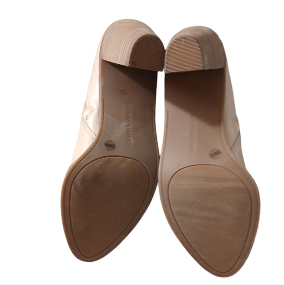 LUCKY BRAND Nesly Western Style Booties Women's Tan Leather Ankle Boots Size 10 - Picture 8 of 11